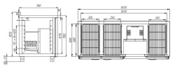 Стол холодильный Carboma T70 M3-1 (3GN/NT Carboma) с бортом (0430-2 корпус нерж 9 ящ)