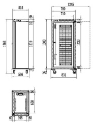 Шкаф банкетный тепловой Kocateq DH1711WIN 20*GN1/1