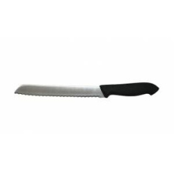 Нож для хлеба Icel HoReCa черный с волн. кромкой  200/330 мм.
