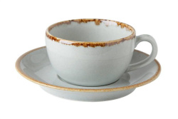 Блюдце фарфоровое Porland Seasons  для кофейной чашки 16 см. серое.