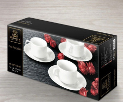 Чайная пара Wilmax 215 мл (4 шт, фирменная упаковка)
