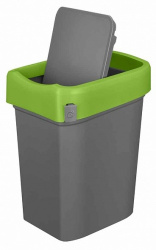 Контейнер мусорный RESTOLA SMART BIN 10 л, L 245 мм, B 196 мм, H 345 мм зеленый