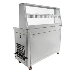 Фризер для жареного мороженого Foodatlas KCB-2Y (контейнеры, стол для топпингов, контроль температуры)