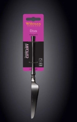 Нож столовый Wilmax Diva черный L 225 мм (на блистере)