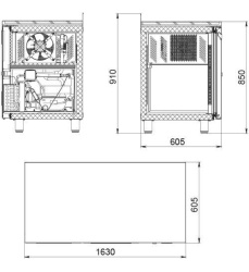 Стол холодильный POLAIR TM3-GC
