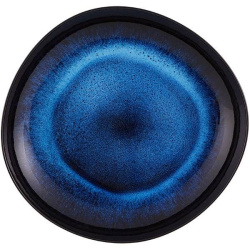 Тарелка Vista Alegre; керамика; синий, черный
