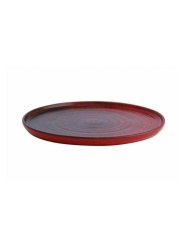 Тарелка Porland Lykke Red плоская с вертикальным бортом 24 см.
