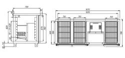 Стол холодильный Carboma T70 M3-1-G (3GNG/NT) с бортом (0430-2 корпус нерж)