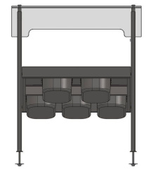 Диспенсер для столовых приборов встраиваемый Refettorio RD10D Drop In 605x635x680мм