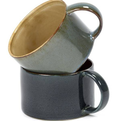 Чашка Serax Terres de Reves 190 мл, D80 мм, H51 мм чайная цвет синий коричневый