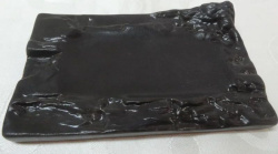 Блюдо Борисовская Керамика; L125, B80мм, керамика, черный
