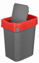 Контейнер мусорный RESTOLA SMART BIN 10 л, L 245 мм, B 196 мм, H 345 мм красный